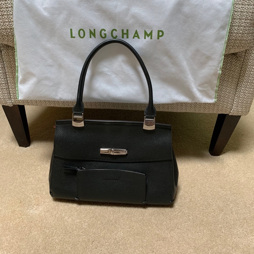 Longchamp Madeline Black Leather Bag